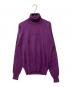 MM6 Maison Margiela（エムエムシックスメゾンマルジェラ）の古着「コットンカシミヤ タートルネックニット」｜パープル