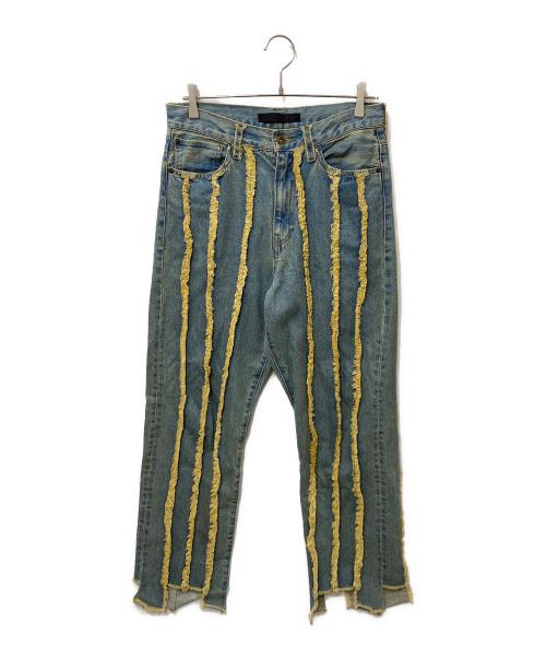 JUNNAKAYAMA（ジュンナカヤマ）JUNNAKAYAMA (ジュンナカヤマ) パネルデニムパンツ ブルー サイズ:SIZE W28の古着・服飾アイテム