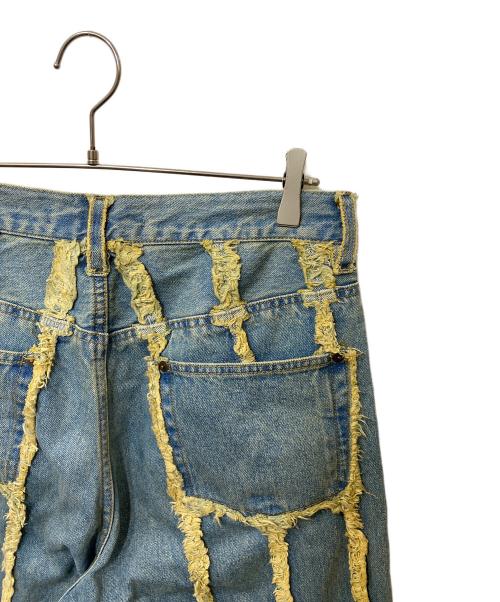 JUNNAKAYAMA（ジュンナカヤマ）JUNNAKAYAMA (ジュンナカヤマ) パネルデニムパンツ ブルー サイズ:SIZE W28の古着・服飾アイテム