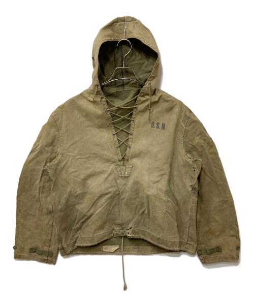US NAVY（ユーエスネイビー）US NAVY (ユーエスネイビー) 40’s N-2 デッキ レインパーカー オリーブ サイズ:SIZE Mの古着・服飾アイテム