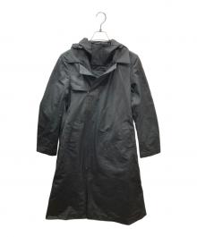 Y-3（ワイスリー）の古着「W CLASSIC DENSE WOVEN HOODED TRENCH ロングトレンチコート」｜ブラック