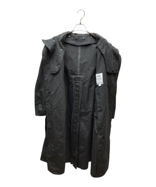 Y-3（ワイスリー）Y-3 (ワイスリー) W CLASSIC DENSE WOVEN HOODED TRENCH ロングトレンチコート ブラック サイズ:XSの古着・服飾アイテム