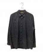 AURALEEオーラリー）の古着「WOOL FULLING FLANNEL CLOTH SHIRTS 比翼シャツ」｜グレー