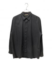 AURALEE（オーラリー）の古着「WOOL FULLING FLANNEL CLOTH SHIRTS 比翼シャツ」｜グレー