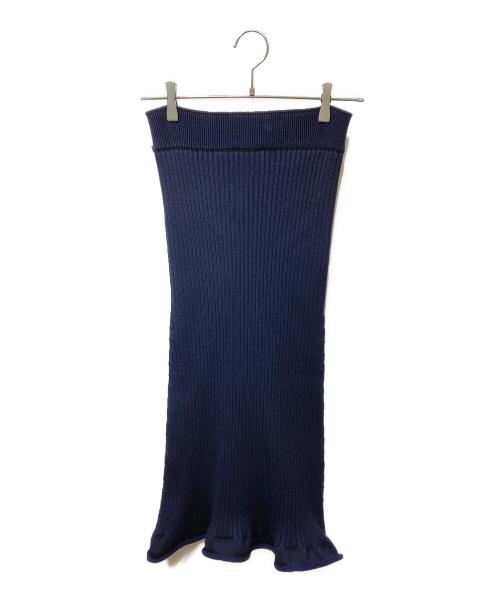 LOUIS VUITTON（ルイ ヴィトン）LOUIS VUITTON (ルイ ヴィトン) ニットロングマーメイドスカート ネイビー サイズ:SIZE Lの古着・服飾アイテム