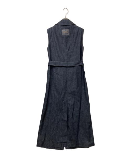 'S Max Mara（エスマックスマーラ）'S Max Mara (エスマックスマーラ) GERTA デニム ロングジレ ノースリーブ ワンピース ブルー サイズ:JP36の古着・服飾アイテム