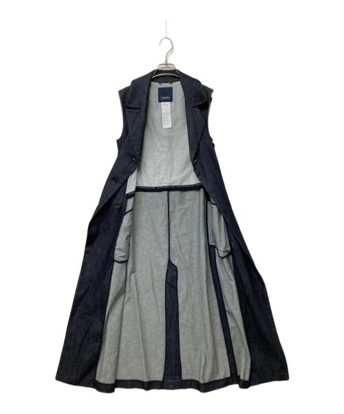 'S Max Mara（エスマックスマーラ）'S Max Mara (エスマックスマーラ) GERTA デニム ロングジレ ノースリーブ ワンピース ブルー サイズ:JP36の古着・服飾アイテム