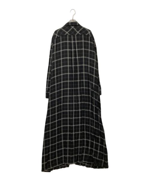 REMI RELIEF（レミレリーフ）REMI RELIEF (レミレリーフ) CHECK SHIRT DRESS シャツワンピース ブラック×ホワイト サイズ:Freeの古着・服飾アイテム