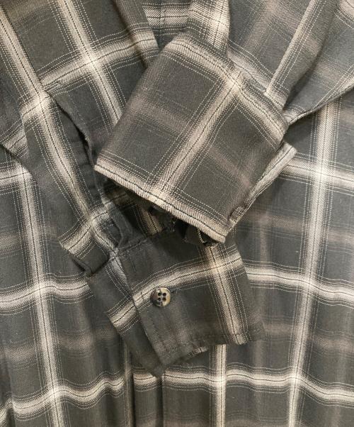 REMI RELIEF（レミレリーフ）REMI RELIEF (レミレリーフ) CHECK SHIRT DRESS シャツワンピース ブラック×ホワイト サイズ:Freeの古着・服飾アイテム
