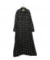 REMI RELIEF（レミレリーフ）の古着「CHECK SHIRT DRESS シャツワンピース」｜ブラック×ホワイト