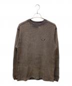 PALACEパレス）の古着「ワッフルオンL/Sカットソー」｜グレー