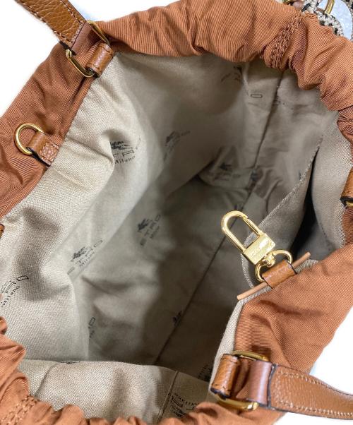 ETRO（エトロ）ETRO (エトロ) 2WAYレザーショルダーバッグ ブラウンの古着・服飾アイテム