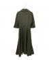 foufou (フーフー) open collar herringbone one piece オープンカラーヘリンボーンワンピース カーキ×オレンジ サイズ:SIZE 0：10000円