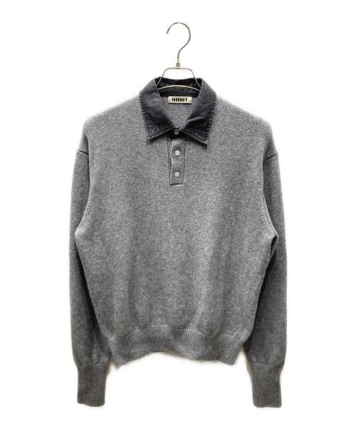 NKNIT（ンニット）NKNIT (ンニット) デニムカラーラクーンニット グレー サイズ:②の古着・服飾アイテム