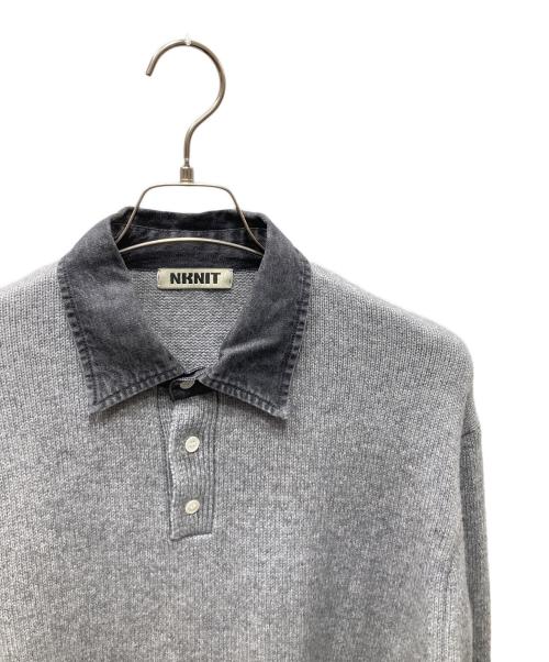 NKNIT（ンニット）NKNIT (ンニット) デニムカラーラクーンニット グレー サイズ:②の古着・服飾アイテム