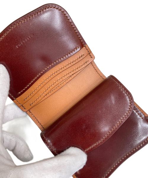 Hasegawa（ハセガワ）Hasegawa (ハセガワ) コードバン 3つ折り財布 ブラウンの古着・服飾アイテム