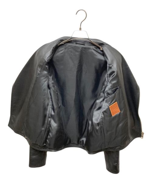 CALIBRO 12（カリブロドーディチ）CALIBRO 12 (カリブロドーディチ) ラムレザー ライダースジャケット ブラック サイズ:SIZE 48の古着・服飾アイテム