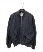 COOTIE PRODUCTIONSクーティープロダクツ）の古着「Punching Faux Suede Bomber Jacket パンチング エコスウェード ボンバージャケット」｜ブラック