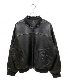 AFB（エーエフビー）の古着「STUDDED BOMBER JACKET ボンバージャケット ブルゾン」｜ブラック