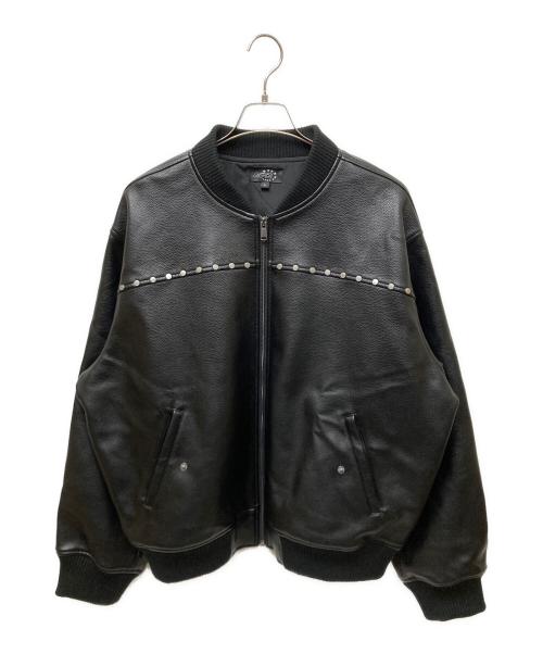 AFB（エーエフビー）AFB (エーエフビー) STUDDED BOMBER JACKET ボンバージャケット ブルゾン ブラック サイズ:SIZE Lの古着・服飾アイテム