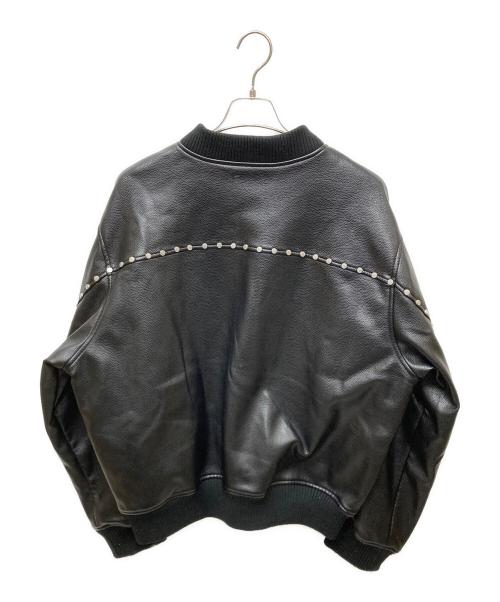 AFB（エーエフビー）AFB (エーエフビー) STUDDED BOMBER JACKET ボンバージャケット ブルゾン ブラック サイズ:SIZE Lの古着・服飾アイテム