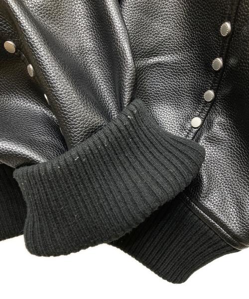 AFB（エーエフビー）AFB (エーエフビー) STUDDED BOMBER JACKET ボンバージャケット ブルゾン ブラック サイズ:SIZE Lの古着・服飾アイテム
