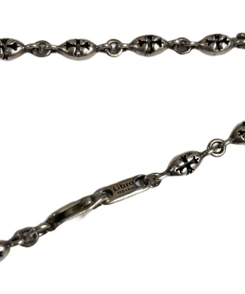 LIBRA（リブラ）LIBRA (リブラ) クロスモチーフ ストーン付き ペンダント+クロスモチーフチェーン ネックレス シルバーの古着・服飾アイテム