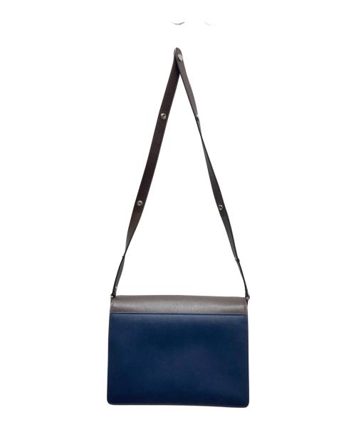 MARNI（マルニ）MARNI (マルニ) Trunk bag L トランクバッグ ラージ ネイビー・ブラウンの古着・服飾アイテム