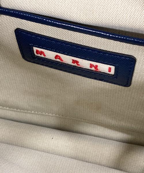 MARNI（マルニ）MARNI (マルニ) Trunk bag L トランクバッグ ラージ ネイビー・ブラウンの古着・服飾アイテム