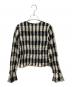CLANE (クラネ) シャーリングデザイン ブラウス ブラック×ベージュ サイズ:SIZE M：12000円