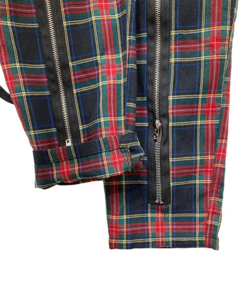 TRIPP NYC（トリップニューヨークシティー）TRIPP NYC (トリップニューヨークシティー) ボンテージチェックパンツ レッド×グリーン サイズ:SIZE 32の古着・服飾アイテム