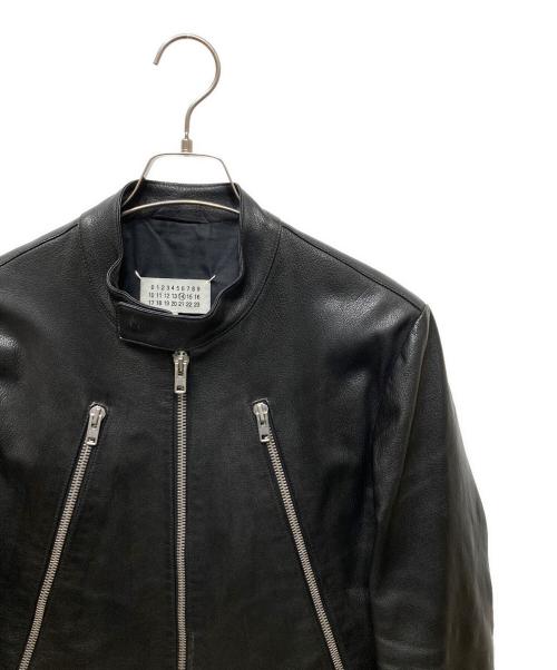 Maison Margiela 14（メゾンマルジェラ 14）Maison Margiela 14 (メゾンマルジェラ 14) 八の字 ゴートレザー シングルライダースジャケット ブラック サイズ:SIZE 44の古着・服飾アイテム
