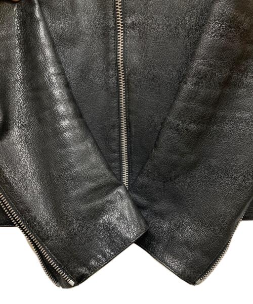 Maison Margiela 14（メゾンマルジェラ 14）Maison Margiela 14 (メゾンマルジェラ 14) 八の字 ゴートレザー シングルライダースジャケット ブラック サイズ:SIZE 44の古着・服飾アイテム
