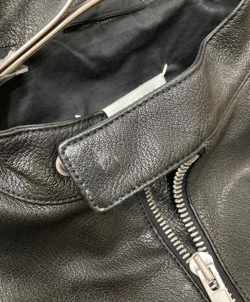 Maison Margiela 14（メゾンマルジェラ 14）Maison Margiela 14 (メゾンマルジェラ 14) 八の字 ゴートレザー シングルライダースジャケット ブラック サイズ:SIZE 44の古着・服飾アイテム