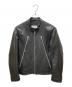 Maison Margiela 14（メゾンマルジェラ 14）の古着「八の字 ゴートレザー シングルライダースジャケット」｜ブラック