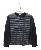 MONCLERモンクレール）の古着「MAGLIA TRICOT CARDIGAN ダウン切替ニットカーディガン」｜ブラック