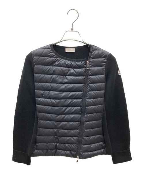 MONCLER（モンクレール）MONCLER (モンクレール) MAGLIA TRICOT CARDIGAN ダウン切替ニットカーディガン ブラック サイズ:SIZE XSの古着・服飾アイテム