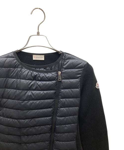 MONCLER（モンクレール）MONCLER (モンクレール) MAGLIA TRICOT CARDIGAN ダウン切替ニットカーディガン ブラック サイズ:SIZE XSの古着・服飾アイテム