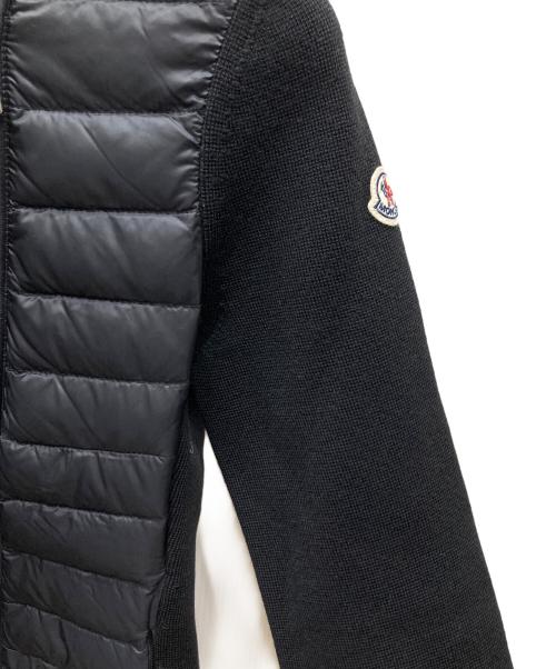 MONCLER（モンクレール）MONCLER (モンクレール) MAGLIA TRICOT CARDIGAN ダウン切替ニットカーディガン ブラック サイズ:SIZE XSの古着・服飾アイテム