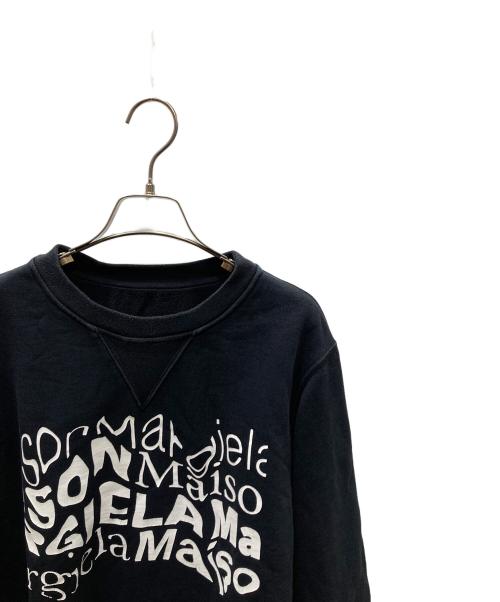 Maison Margiela 1（メゾンマルジェラ 1）Maison Margiela 1 (メゾンマルジェラ 1) 四つタグ 1ライン ロゴプリント オーバーサイズ スウェット ブラック サイズ:SIZE Sの古着・服飾アイテム