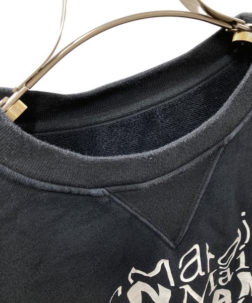 Maison Margiela 1（メゾンマルジェラ 1）Maison Margiela 1 (メゾンマルジェラ 1) 四つタグ 1ライン ロゴプリント オーバーサイズ スウェット ブラック サイズ:SIZE Sの古着・服飾アイテム