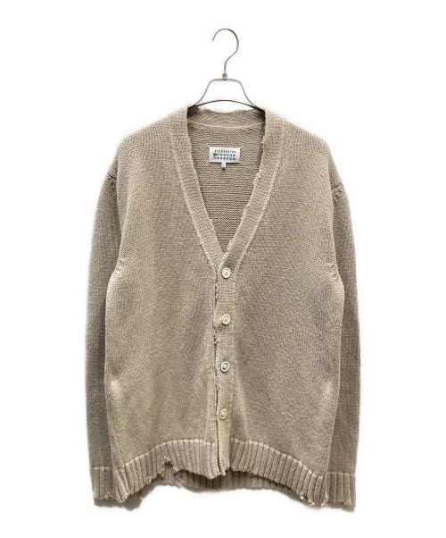 Maison Margiela 10（メゾンマルジェラ 10）Maison Margiela 10 (メゾンマルジェラ 10) コットンリネンVネックカーディガン ベージュ サイズ:SIZE Mの古着・服飾アイテム