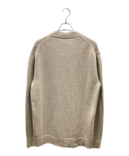Maison Margiela 10（メゾンマルジェラ 10）Maison Margiela 10 (メゾンマルジェラ 10) コットンリネンVネックカーディガン ベージュ サイズ:SIZE Mの古着・服飾アイテム