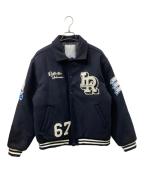 Liberaidersリベレイダース）の古着「LR VARSITY JACKET ヴァシティージャケット」｜ブラック×ネイビー
