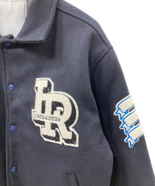 Liberaiders（リベレイダース）Liberaiders (リベレイダース) LR VARSITY JACKET ヴァシティージャケット ブラック×ネイビー サイズ:Mの古着・服飾アイテム