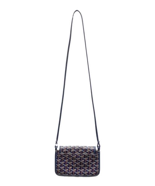 GOYARD（ゴヤール）GOYARD (ゴヤール) プリュメ PLUMET ポーチ ウォレット バッグ ネイビー×ブラウンの古着・服飾アイテム