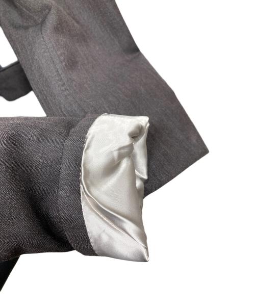 COMME des GARCONS HOMME PLUS（コムデギャルソンオムプリュス）COMME des GARCONS HOMME PLUS (コムデギャルソンオムプリュス) ストライプ切替テーラードジャケット ブラウン サイズ:SIZE Sの古着・服飾アイテム