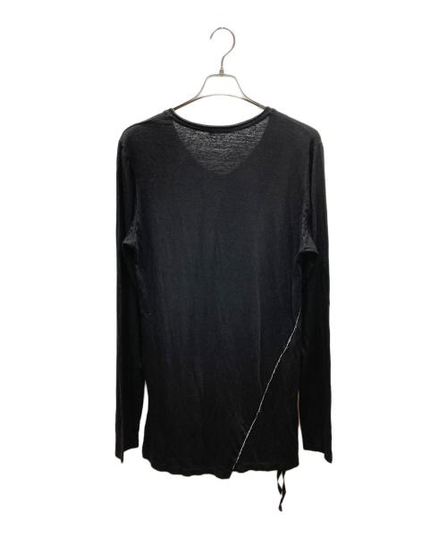 KMRII（ケムリ）KmRii (ケムリ) リネン混Vネックニット ブラック サイズ:SIZE 2の古着・服飾アイテム