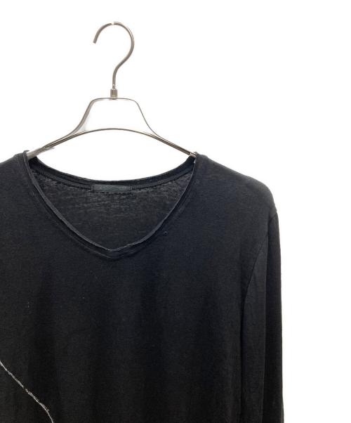 KMRII（ケムリ）KmRii (ケムリ) リネン混Vネックニット ブラック サイズ:SIZE 2の古着・服飾アイテム