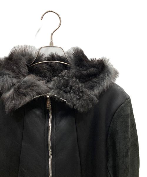 incarnation（インカーネーション）incarnation (インカーネーション) SHEEP SHEARLING(MOUTON) HOODED BLOUSON ブラック サイズ:SIZE Mの古着・服飾アイテム